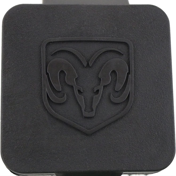 New black Dodge Ram Tow hitch cover plug fits 2" receivers - Picture 3 of 3